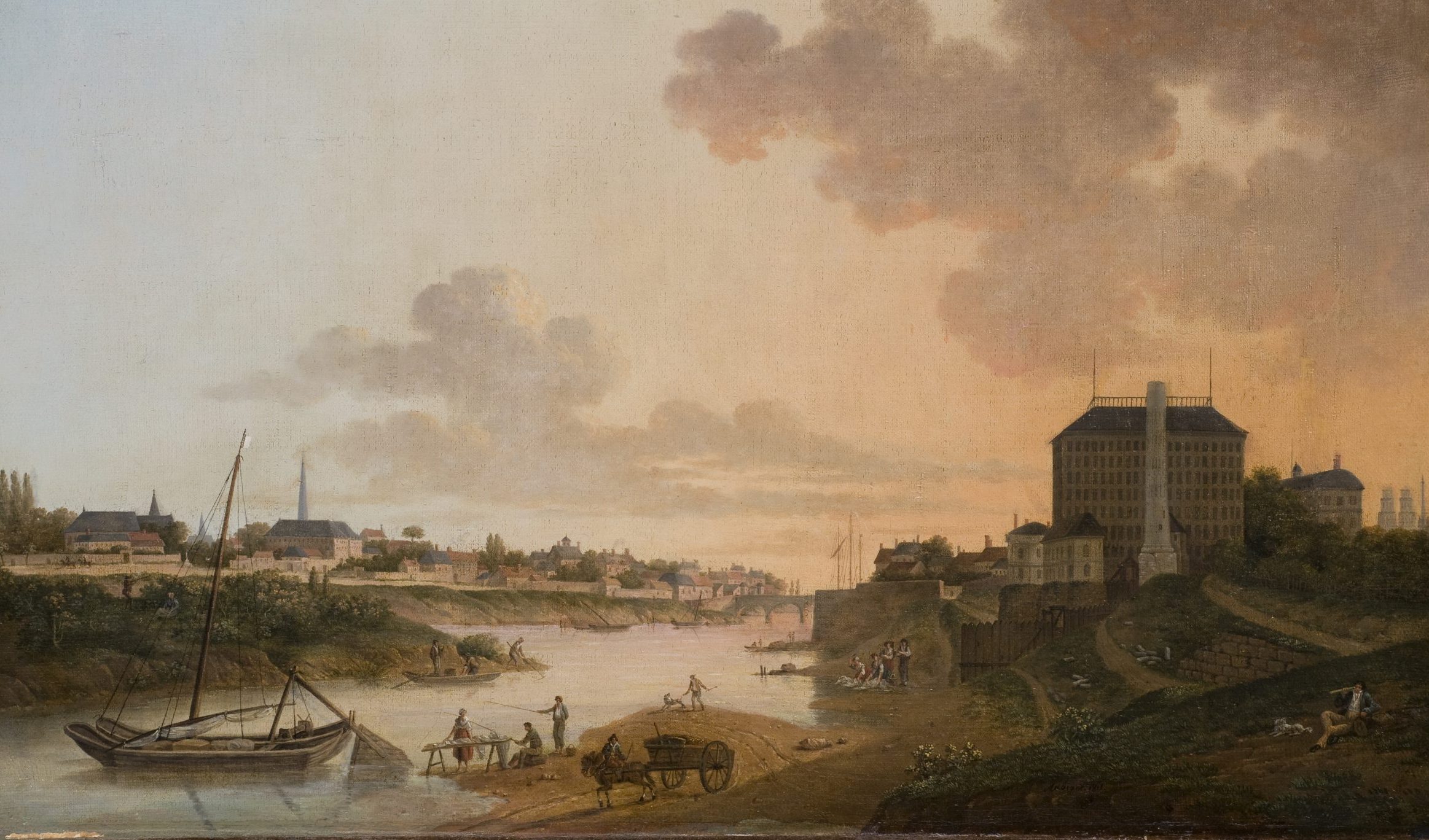 Vue de la filature de coton prise du côté de Saint-Loup à Orléans, Rabigot, Gabriel, Jean-Louis